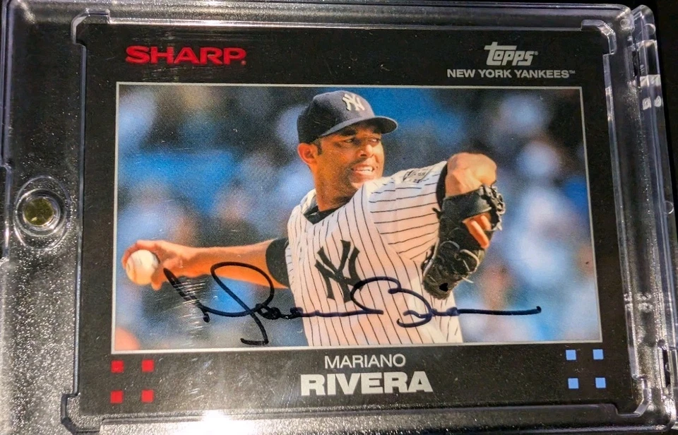 2007 Topps - Мариано Ривера Sharp Aquos Auto - Sharp Промо Личная Подпись - Изображение 1 из 4