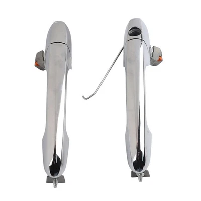 RHD Chrome Door Handles for Fiat 500 OEM Compatibility with Simple Installation - Image 1 of 4