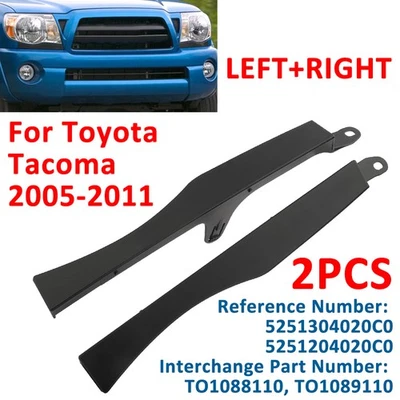 Front Bumper Grille Headlight Filler Trim Panels Fit For Toyota Tacoma 2005-2011 Foto 1 de 4