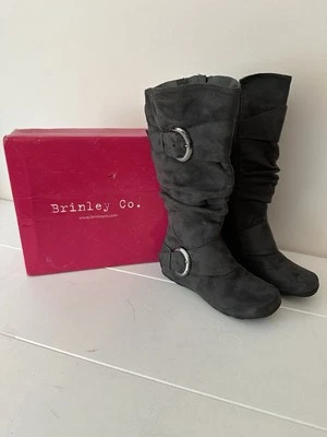 Botas Brinley Co. Gris Augusta-02 Hebilla Acento Talla 6 Foto 1 de 4