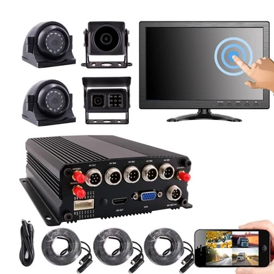 JOINLGO 4CH GPS 4G 1080P Mobile Truck Fleet DVR Video Camera Kit 10" Touchscreen - Image 1 of 4