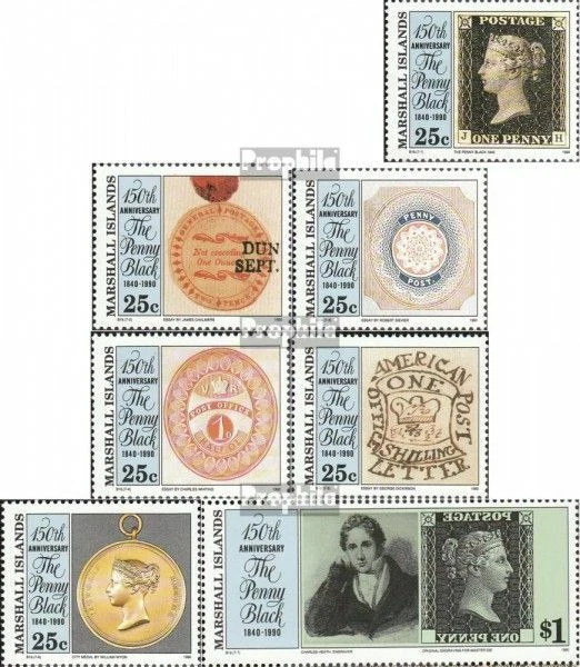 Marshall-islas 288-294 matasellado 1990 150 años sellos - Imagen 1 de 1