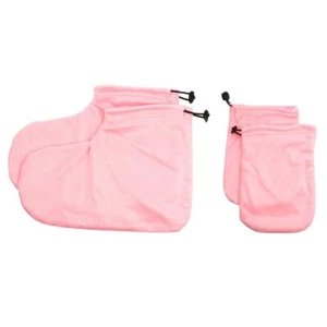 Luxury Cover Stylish Durable Wax Therapy Matching Flannel Gloves and Foot Covers - Picture 1 of 7