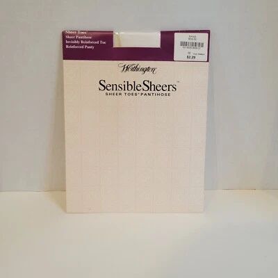 Pantimedias transparentes Worthington Sensible de colección blancas talla promedio reforzadas NUEVAS Foto 1 de 4