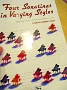 PIANO MUSIC BOOK Alfred FOUR SONATINAS IN VARYING STYLE Intermediate sheet - Imagen 1 de 6