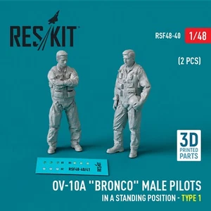 OV-10A Bronco pilotos masculinos (en posición de pie - tipo 1) 2 piezas 1:48 RSF48-0040 - Imagen 1 de 3