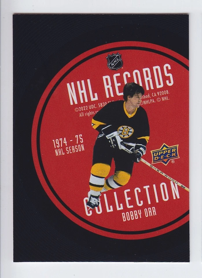 2021-22 UD SERIES EXTENDED BOBBY ORR NHL RECORDS COLLECTION INSERT RB-3 Bruins - Image 1 of 1