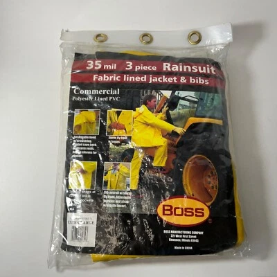 BOSS 35 MIL 3 PIEZAS. TRAJE DE LLUVIA FORRADO EN XTRA-GRANDE POLIÉSTER FORRADO PVC 3PRO300YX Foto 1 de 4