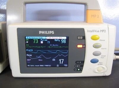 PHILIPS INTELLIVUE MP2 MMS M8102A Portable Monitor EASI / FAST TESTED #A - Image 1 of 4