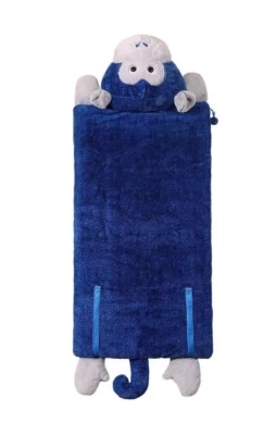 Nuevo animal para niños ~ mono azul ~ felpa súper suave ~ saco de dormir grande 27" x 56" Foto 1 de 4