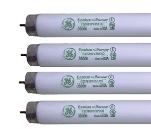 (4-Pack) GE 25612 F32T8/SPX35/ECO T8 32 Watt 3500K 4ft Fluorescent Lamp - Picture 1 of 3