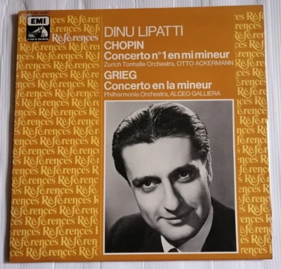 DINU LIPATTI : CHOPIN & GRIEG, Concertos Piano LP 33T MONO France EMI comme neuf - Photo 1/2