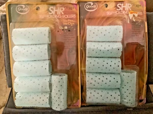 NOS 70s VTG Goody Hair Rollers blue self holding 1 1/8” jumbo lot of 2 6 pkg - Picture 1 of 5