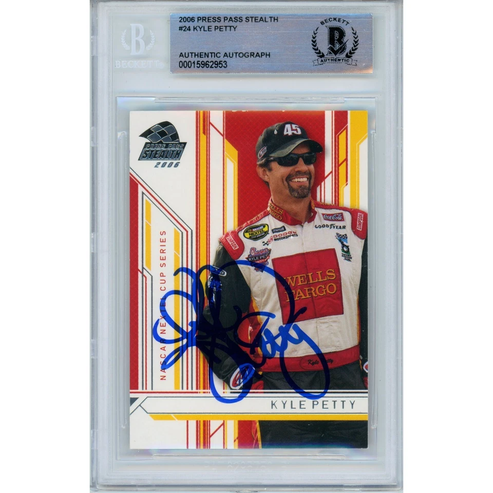 Kyle Petty Signed 2006 Press Pass Stealth #24 Beckett BAS Slabbed NASCAR Auto - Image 1 of 4