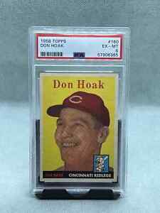 1958 Topps Baseball Don Hoak Card #160 PSA 6 EX-MT Cincinnati Reds