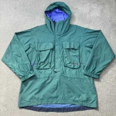 VINTAGE Patagonia Jacket Adult Large Green SST Fly Fishing Wading Hood Coat Men - Image 1 of 4