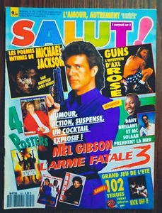 MAGAZINE SALUT ! 124 DE 1992 MICHAEL JACKSON GUNS'N'ROSES ELVIS MEL GIBSON... - Imagen 1 de 2