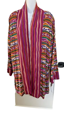 NWT Vintage Pendleton Hot Topic  Open Front Top Duster  Rayon Boho Artsy sz 1X - Image 1 of 4