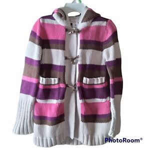 Old Navy Cardigan Girls Size 3T Hooded Sweater Warm Jacket Coat Knit Spring y2k 