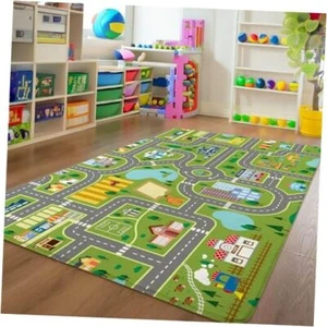 Kids Carpet Playmat Rug 5 x 7 FT Cars Kids Rug Traffic Road Kids Play Car Mat - Picture 1 of 8