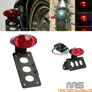 For Harley 3/4" Axles Custom License Plate Bracket Integrated Brake Tail Light  - Picture 1 of 9