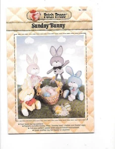 Patch Press SUNDAY BUNNY pattern kit Unused 1982 Easter Eggs & Sunday Best cloth - Picture 1 of 4