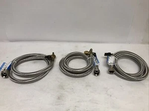 Lot Of (3) SharkBite 1/2” x 3/4” Brass 60” Washing Machine Supply Line - Picture 1 of 4