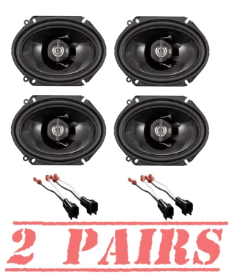 JVC CSJ6820 6"x8" Front/Rear 2-Way Speakers 250W For 1999-2014 Ford F150, 250