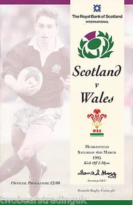 Programa ESCOCIA v GALES (Unión de Rugby Cinco Naciones 4.3.1995) - Imagen 1 de 1