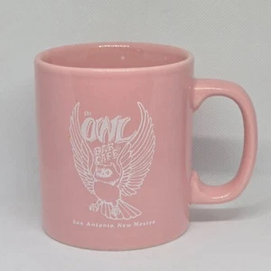 Vintage The Owl Bar & Cafe Rosa Kaffeebecher San Antonio New Mexico Veranstaltungsort - Bild 1 von 6