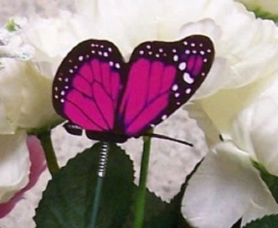 Garden Decor Flower Pot Plant Pick Stake Colorful Butterfly NEW 12“ tall #16 - Image 1 of 4