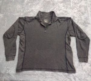 Blau Pronto Uomo 1/4 Reißverschluss abgesetzt Langarm Ellenbogen Patch Polo XL grau - Bild 1 von 11
