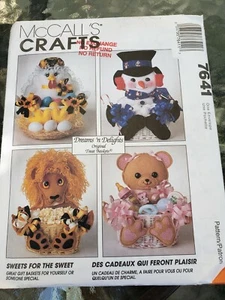 Fuera de imprenta McCall's 7641. ¡¡Cestas de regalo!! ¡Sin cortar! ¡Envío gratuito a Canadá y EE. UU.! - Imagen 1 de 2
