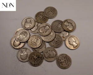 (20) 1932 Washington Quarter Half Roll/Lot - Circulated - 90% Silver #QL0021 - Bild 1 von 3