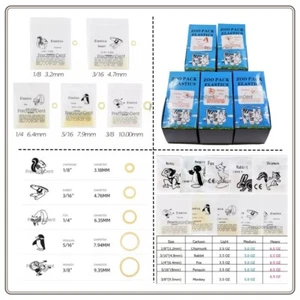 50 Packs Dental Orthodontic Rubber Bands Ring Elastics Latex Braces 15 Sizes - Picture 1 of 30