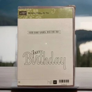 STAMPIN UP! 145742 Juego de 2 sellos de goma de montaje adhesivo "Deseos de cumpleaños para ti" - - Imagen 1 de 2