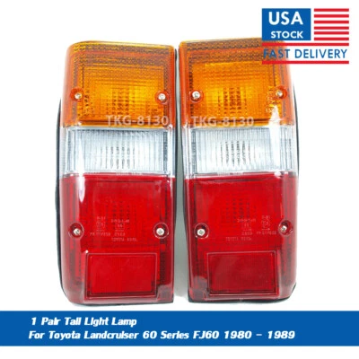1 par de luces traseras lámpara para Toyota Landcruiser serie 60 FJ60 1980 - 1989 Foto 1 de 4