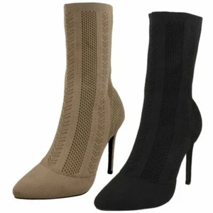 Botas De Tacón Altas De Punto Para Mujeres Anne Michelle F5R0876 - Imagen 1 de 19