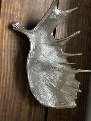 Tigela de metal com destaque de chifre de alce - Imagem 1 de 4