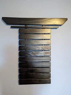 Martial Arts Belt Display Rack for Taekwondo, Karate, Jiu Jitsu. Shou Sugi Ban - Image 1 of 3