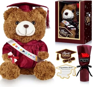 Seenelling 9 inches 2025 Graduation Plush Bear Graduation Gifts Set with Hear... - Picture 1 of 7
