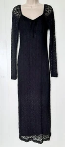 No Comment Sheer Collection Black Lace Maxi Dress Lined Bodice Size XL NWT - Picture 1 of 9