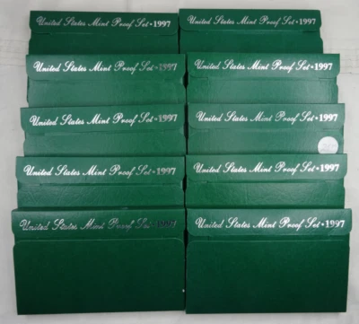 (10) 1997-S US Mint Proof Set 50 Coin Set OGP Original Government Packaging - Image 1 of 4