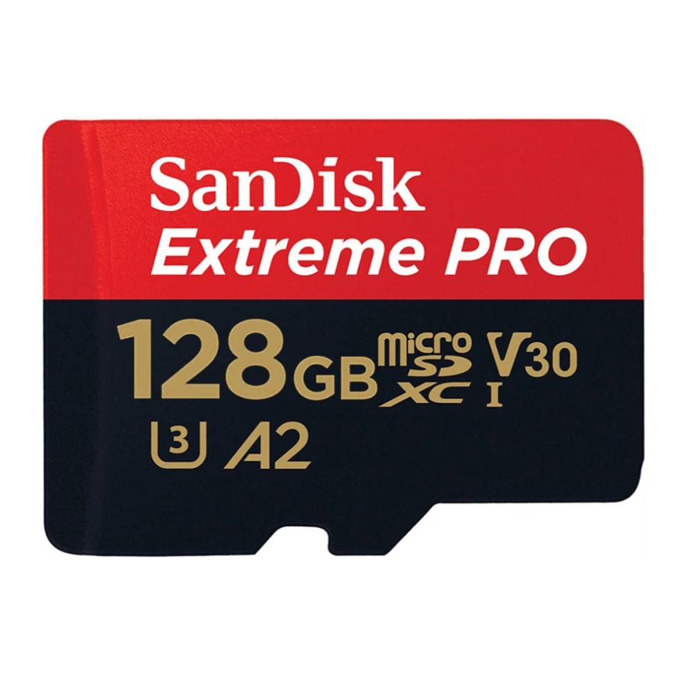 SanDisk Extreme PRO 128GB Micro SD V30 microSDXC Memory Card - SDSQXCY-128G-GN6MA
