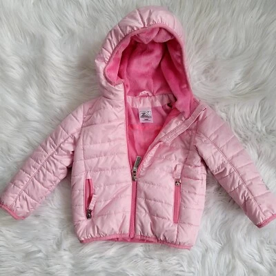 Abrigo de Invierno ZeroXposur Talla 24M Niñas Pequeñas Rosa Peso Medio Capucha Otoño Primavera Foto 1 de 4