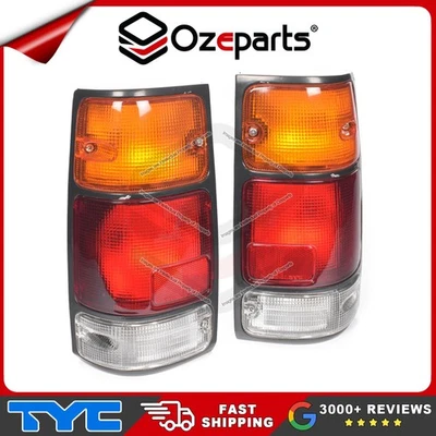 Set Pair LH+RH Tail Light Lamp (Black Trim) For Holden Rodeo TF UTE 1988~1997 - image 1 of 4