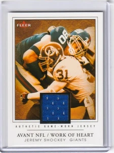 2003 Fleer Avant Work of Heart Jerseys /300 Jeremy Shockey #WH/JS - Picture 1 of 2