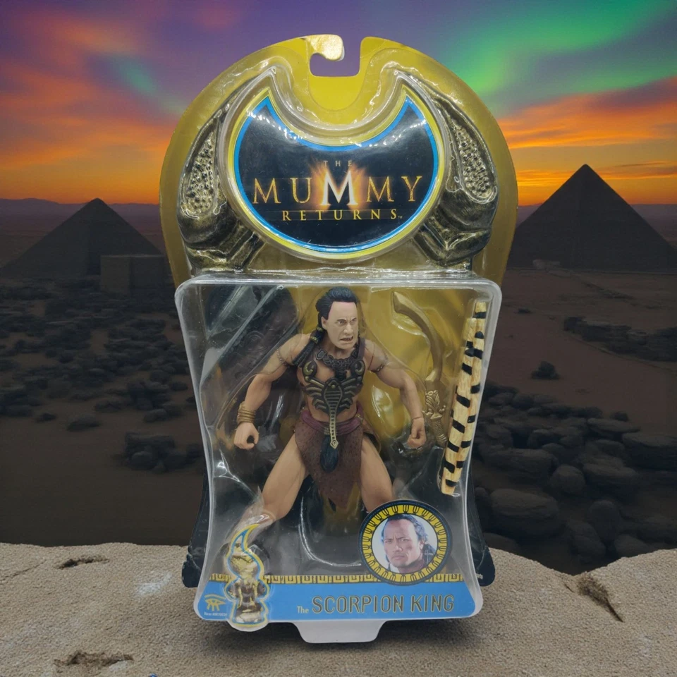 Figura de acción de colección 2001 Mummy Returns Scorpion King Jakks Pacific caja usada Foto 1 de 4