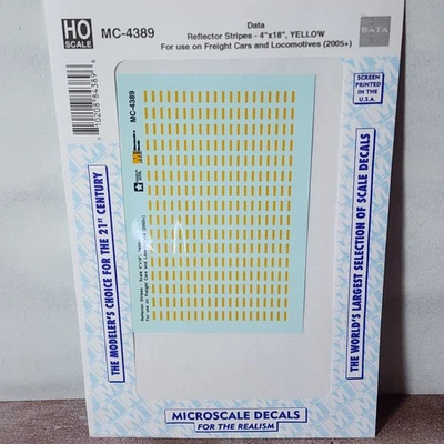 Conspicuity Markings 2005+ Reflector Stripes Locos & Cars Microscale MC-4389 HO - Image 1 of 3