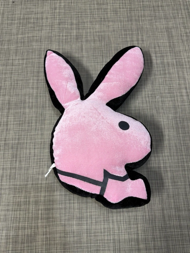 Linda almohada de felpa Play Boy rosa Y2K 15 pulgadas años 2000 Foto 1 de 4